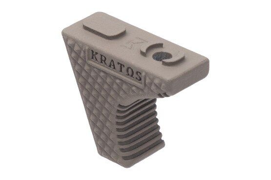 Kratos Designs Group Low-Profile M-LOK Hand in FDE has horizontal serrations